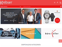 Tablet Screenshot of krebser.ch